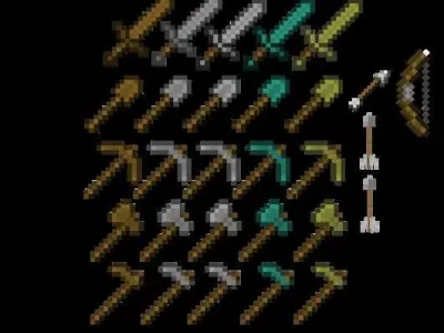 Minecraft Tools download now free Free 3D model