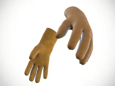 Welding Gloves Low-poly 3D model