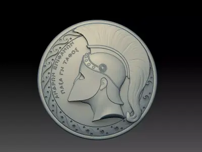 spartan Corinthian Greek helmet pendant 3D print model