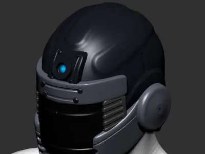 helmet high poly sculpt 3d printable  3D model 3D model