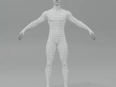 Low Poly Human Base Mesh Low-poly 3D model