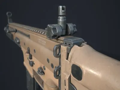 Weapon - FN SCAR-L Low-poly 3D model