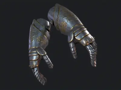 Armor Gloves  Low-poly 3D model