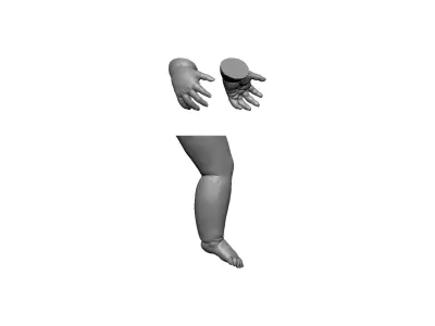 legs arms man doll 3D print model purchase