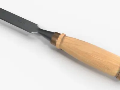 Straight chisel 18mm 3D model