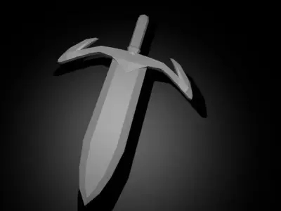 Low-Poly Dagger sword Free low-poly 3D model