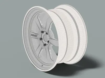 Wheels Volk TE37V Low-poly 3D model