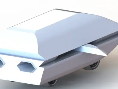 All terrain vehicle Low-poly 3D model