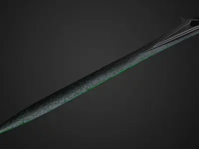 Dark sword Low-poly 3D model get