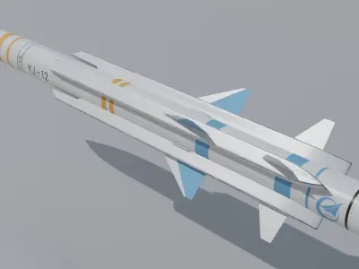 Eagle Strike YJ 12 anti ship missile PBR 4K texture 3D model