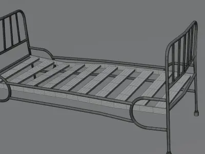 Old hospital furniture - part 1 - beds 3D model