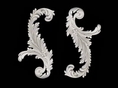 Classic carved 075 3D model