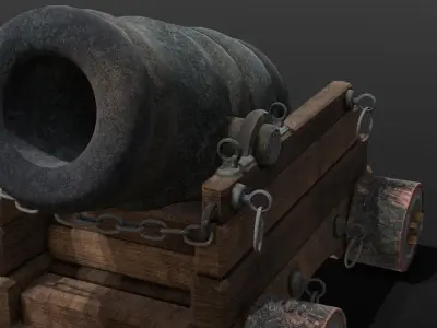 Medieval Defense Structure Low-poly 3D model