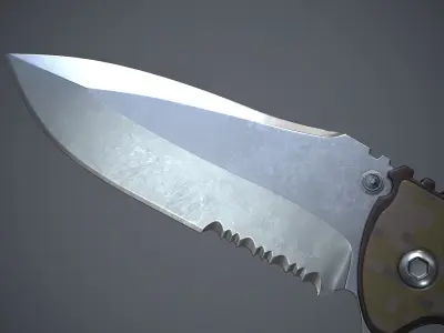 Knife High Tech 3 Low-poly 3D model