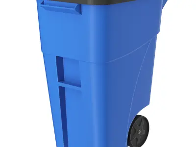 Rollout Wheeled Trash Can 32 and 50 GAL 3D model