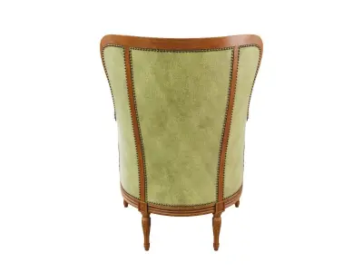 Classic Fabric Armchair 3D model