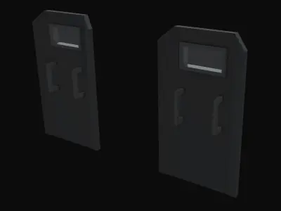 Swat Shield Low Poly Low-poly 3D model