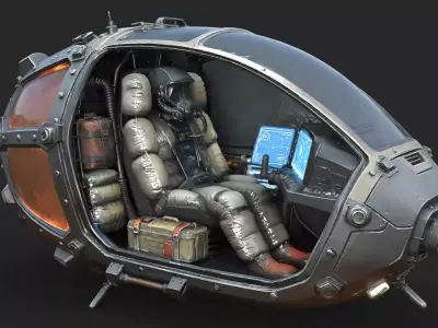 Spacecraft Cockpit High Detail 3D model