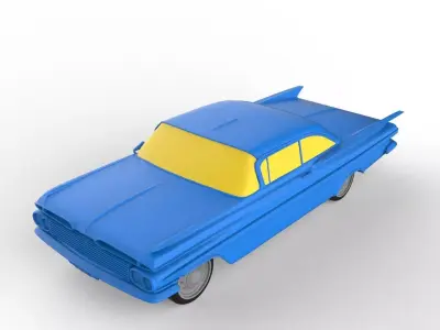 Chevrolet Impala 1962 Classic Car 3D print model