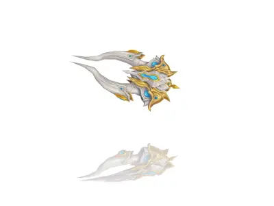 Royal Battle-Gloves Low-poly 3D model