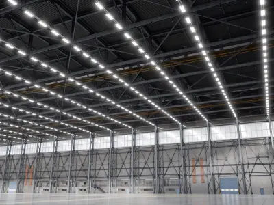 XXL Airliner Hangar 3D model