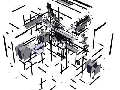 Destacking machine 3D model