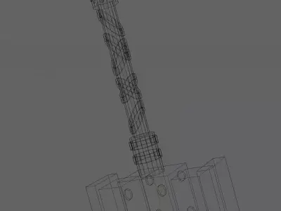 Stylized Low Poly Hammer Low-poly 3D model