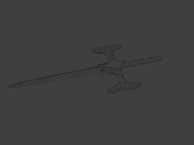 Stylized Basic Sword Game Ready Low-poly 3D model
