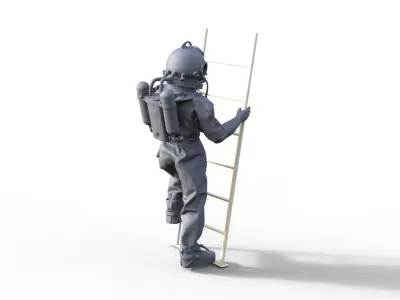 HISTORICAL HELMET DIVER HELMTAUCHER TAUCHER SCHIFFSMODELL 3D print model