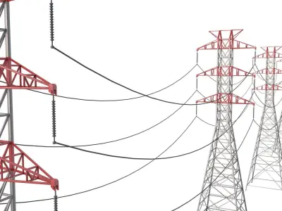 Electric Transmission Tower 3D model purchase