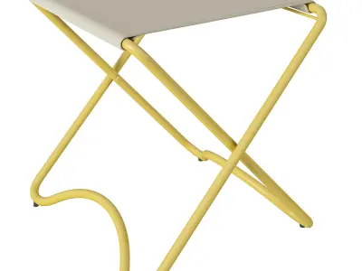 HM folding stool Low-poly 3D model