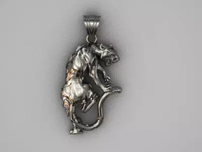 panther necklace 3D print model
