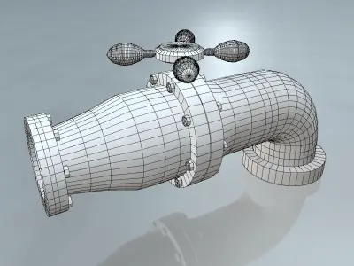 Rusted Plumbing Pipe-08 3D model