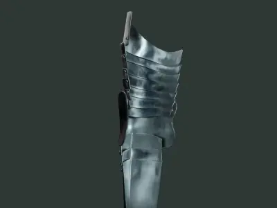 Medieval armor part 001 - leg Low-poly 3D model