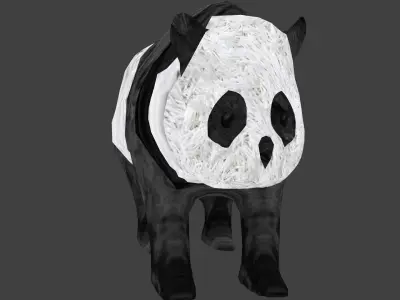 panda made in blender Low-poly 3D model purchase