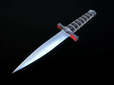 Dagger knife Low-poly 3D model purchase