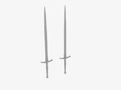  Feanors Two-Handed Medieval Sword Low-poly 3D model