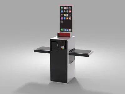 Self checkout design concept 3D model