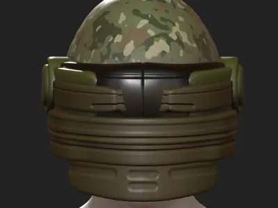 Helmet scifi military combat 3d model  Low-poly 3D model purchase