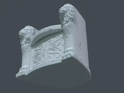 Roman Stone Lion Chair  3D print model purchase