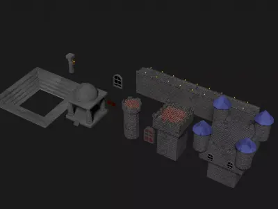 3D Castle Asserts Free 3D model