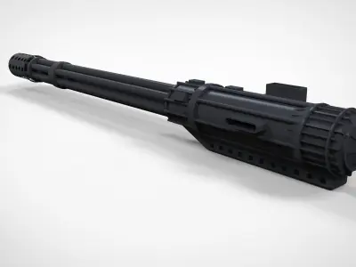 minigun gatling 3D model