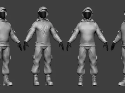 Army Soldier Outfit Cloths 3d 3D model