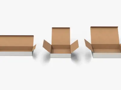  Tuck Top Boxes - White Flat Packaging Set 