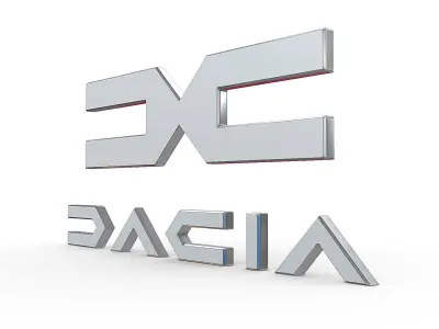 dacia new logo 3D model