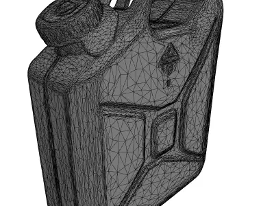Classic Green Jerry Can Fuel Container Low-poly 3D model