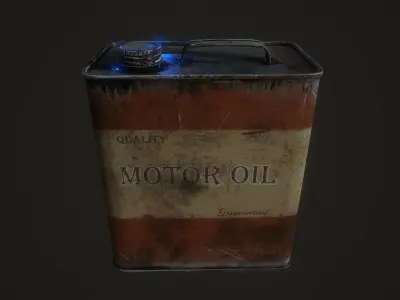 Motor Oil Canister Game Prop for FREE Free low-poly 3D model