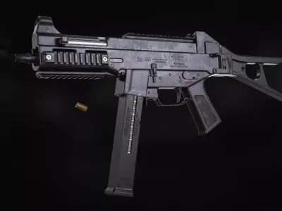 Heckler and Koch - UMP 45 Free low-poly 3D model