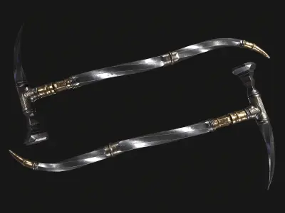 War Hummer Fantazy Melee Weapon Free low-poly 3D model