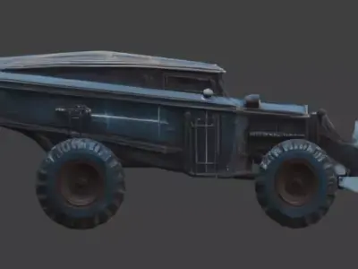 Cursed Winter Utility Interceptor 3D Model Low-poly 3D model